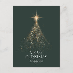 Gold glitter sparkle gree modern Christmas Holiday
