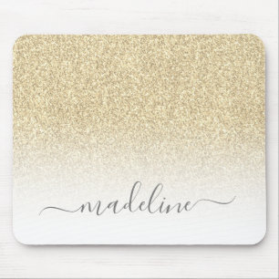 Gold Glitter Sparkle Mouse Pad