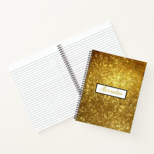 Gold Glitter Sparkle Notebook