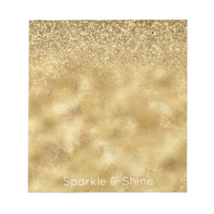 Gold Glitter Sparkle       Notepad