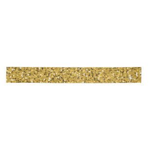 Gold Glitter Sparkle  Satin Ribbon