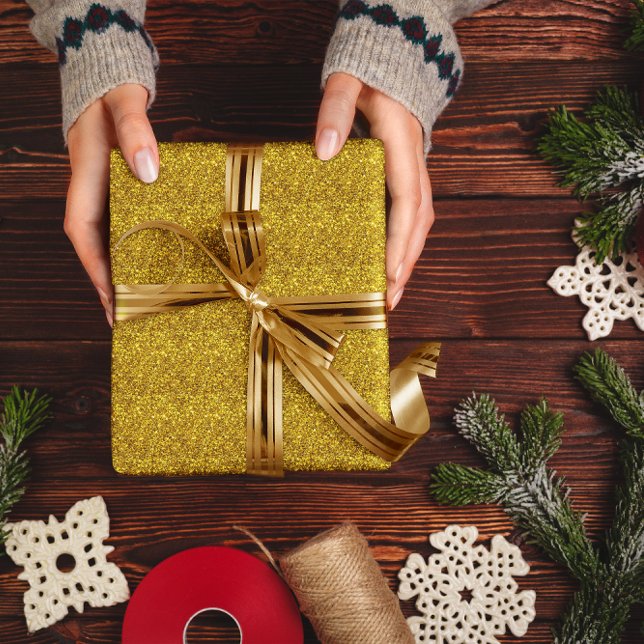 Gold Glitter Sparkle Texture Wrapping Paper (Creator Uploaded)