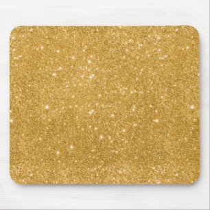 Gold Glitter Sparkles Mouse Pad