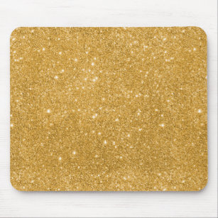 Gold Glitter Sparkles Mouse Pad
