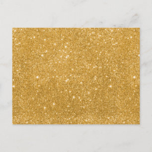 Gold Glitter Sparkles Postcard