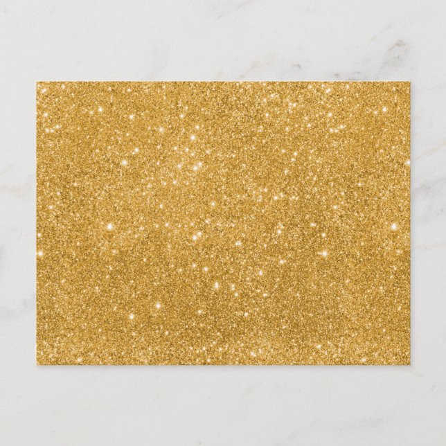 Gold Glitter Sparkles Postcard (Front)