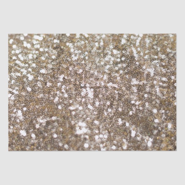 Gold Glitter Sparkling Glam Girly Glitzy Tissue Paper (Front)
