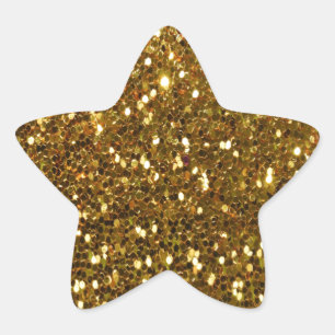 Gold Glitter Star Sticker