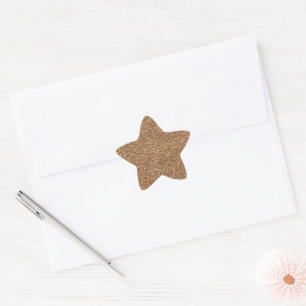Gold Glitter Star Sticker