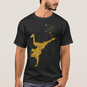 Gold Glitter Stars bboy T-Shirt