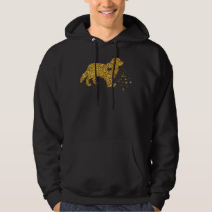 Gold Glitter Stars Labrador Hoodie