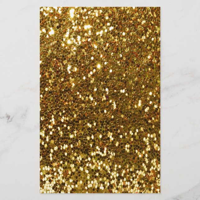Gold Glitter Stationery (Front)