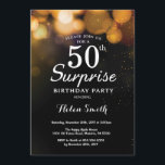 Gold Glitter Surprise 50th Birthday Invitation<br><div class="desc">Gold Glitter Surprise 50th Birthday Invitation Card. Adult Birthday. Gold Glitter Bokeh Background. 13th 15th 16th 18th 10th 21st 30th 40th 50th 60th 70th 80th 90th 100th. Any Age. For further customisation,  please click the "Customise it" button and use our design tool to modify this template.</div>