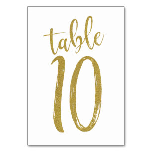 Gold Glitter Table Number10 Table Number
