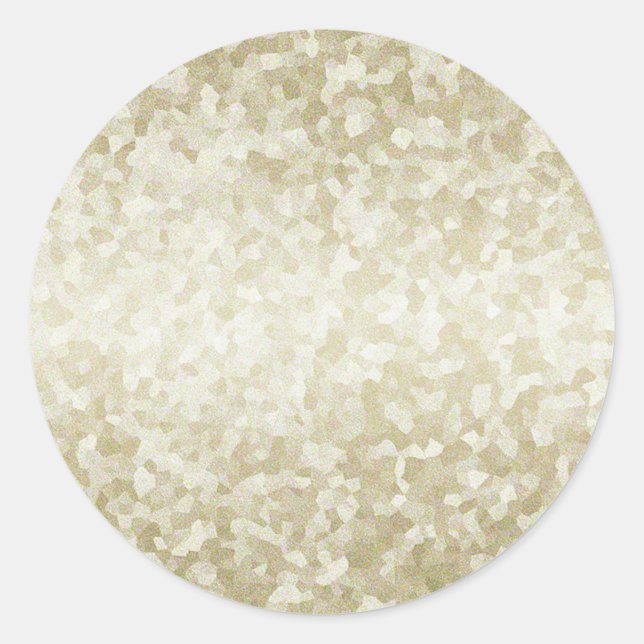 Gold Glitter Template Back Customise Classic Round Sticker (Front)