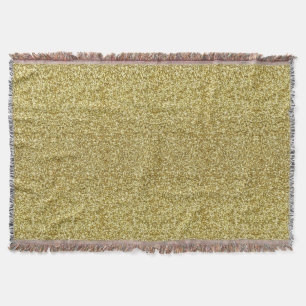Gold Glitter Throw Blanket