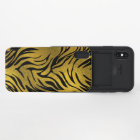 Gold  Glitter Tiger   pattern print on black