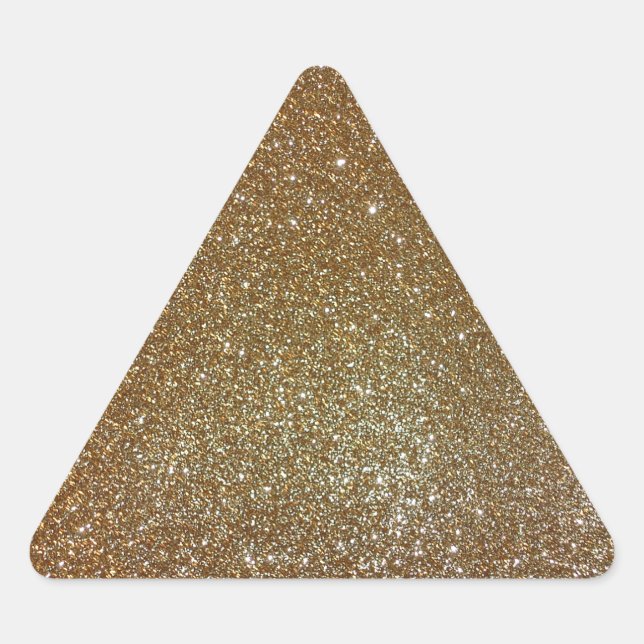 Gold Glitter Triangle Sticker (Front)