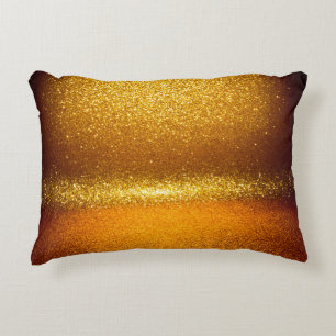 Gold glitter vintage lights texture. christmas ab decorative cushion