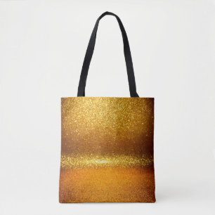 Gold glitter vintage lights texture. christmas ab tote bag