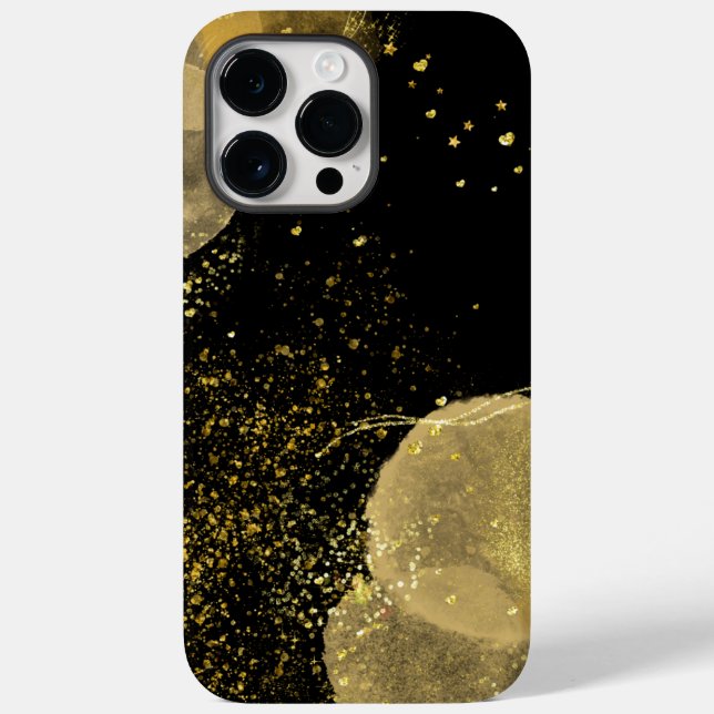 Gold Glitter Watercolor Luxury  Case-Mate iPhone Case (Back)