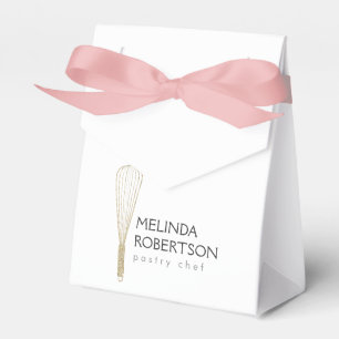 Gold Glitter Whisk Bakery Tent Box, Favour Box