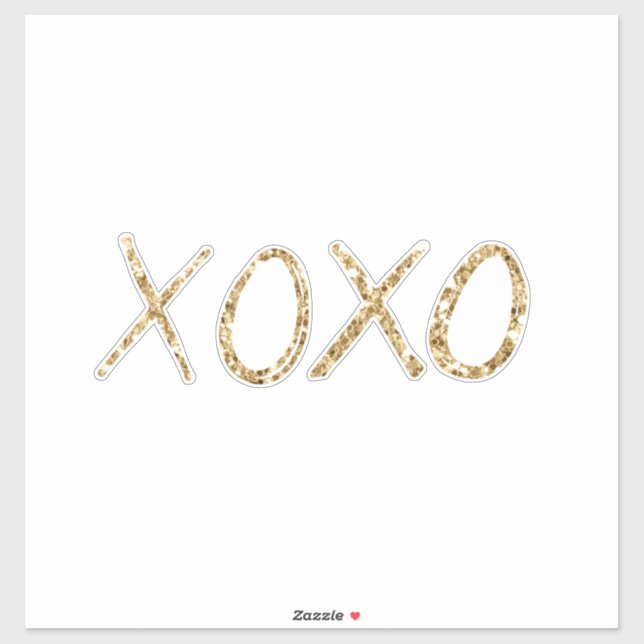 Gold Glitter XOXO (Sheet)