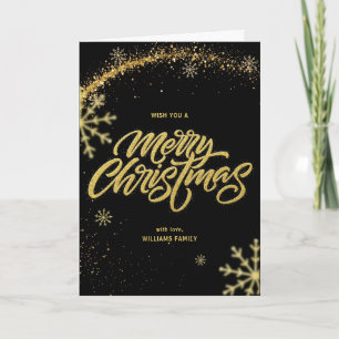 Gold Glittering Typography Card