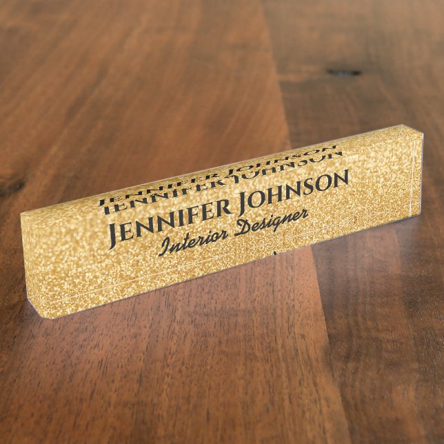 gold glitters luxury christmas background nameplate (Side)