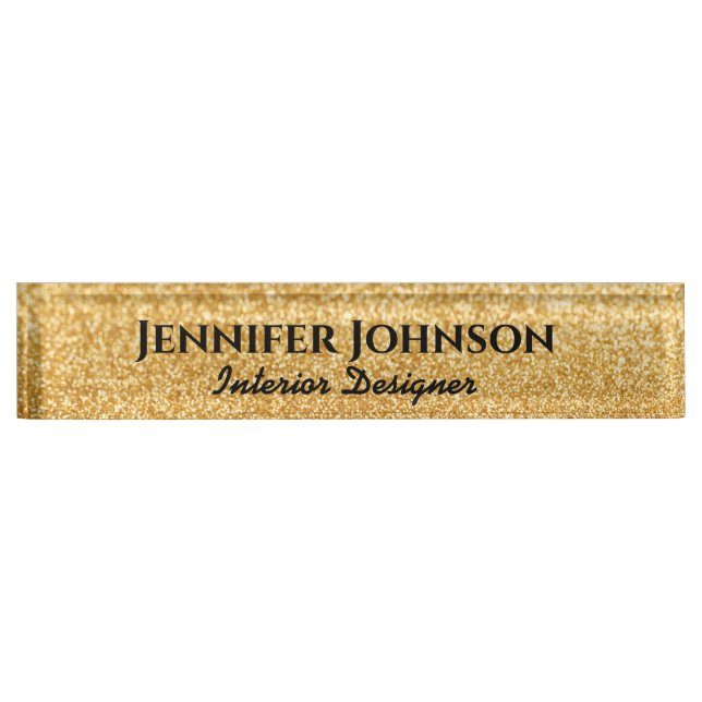 gold glitters luxury christmas background nameplate (Front)