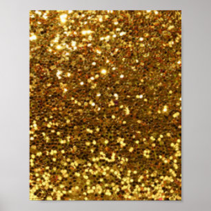 Gold Glittery Diamonds Pattern Print Design