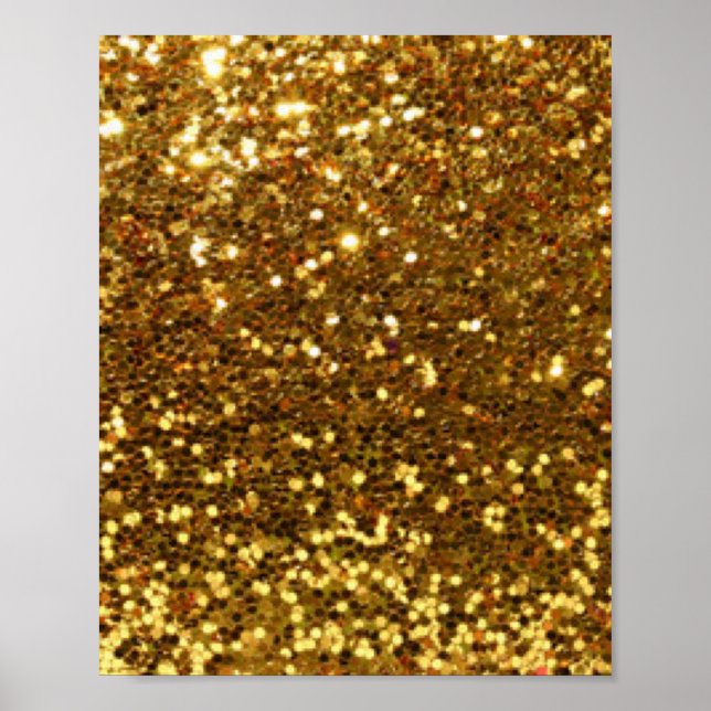 Gold Glittery Diamonds Pattern Print Design (Front)