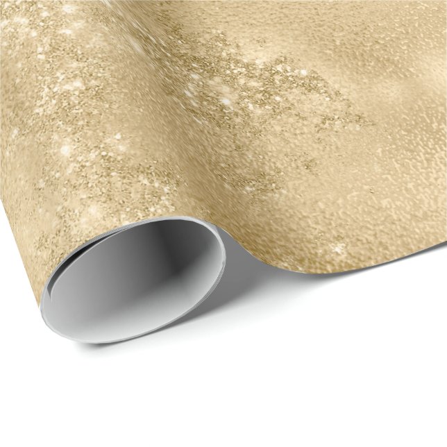 Gold Glittery Sparkle Wrapping Paper (Roll Corner)