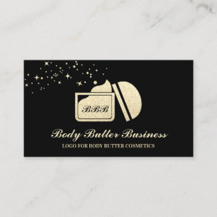 Gold Glitz Body Butter Cosmetic Cream Business Card