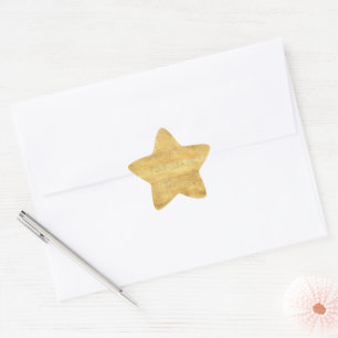 Gold Glitz Christmas Star Sticker