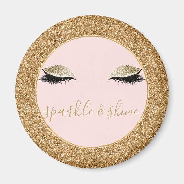 Gold Glitz Eyes Magnet (Front)