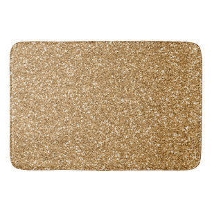 Gold Glitz Glitter Glam Sparkle Bath Mat