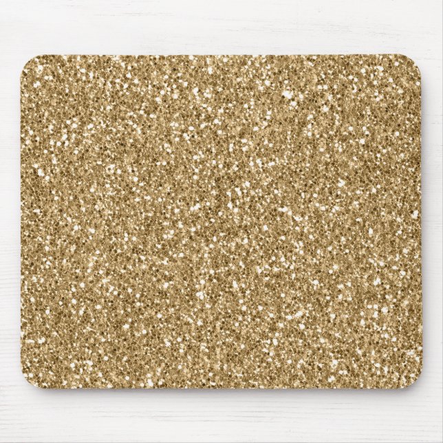 Gold Glitz Glitter Glam Sparkle Mouse Pad (Front)