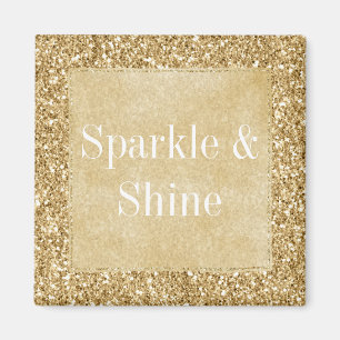 Gold Glitz Glitter Sparkle Magnet