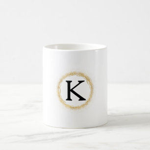 Gold Glitz Monogram Coffee Mug