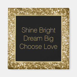 Gold Glitzy Glitter Sparkle Magnet