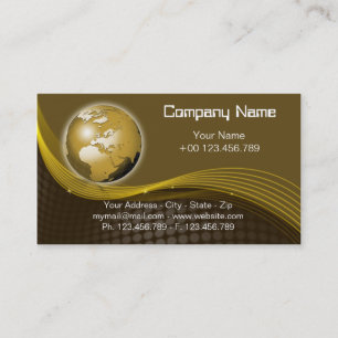 Gold Globe Business Card
