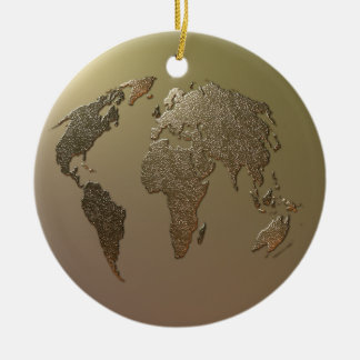 Gold Globe Ceramic Tree Decoration