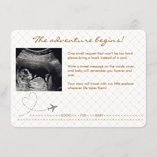 Gold Globe Passport Travel Books for Baby Enclosure Card (Back)