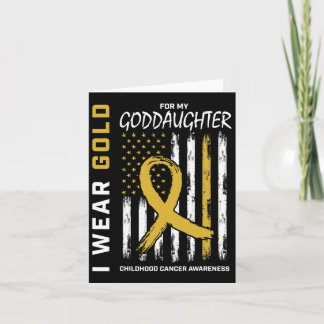 Gold Goddaughter Childhood Cancer Awareness Americ Card