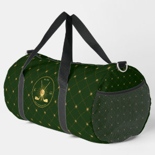 Gold Golf Clubs Duffle Bag