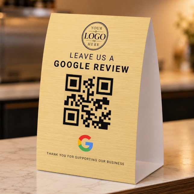 Gold Google Review Logo Tabletop Display (Creator Uploaded)