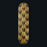 Gold Gothic Skull Monogram Initial Pattern Elegant Skateboard<br><div class="desc">This elegant skateboard featuring gold skull pattern & custom monogram would make a wonderful gift for someone,  who loves gothic stuff! Easily add the desired initial by clicking on the "personalise this template" option.</div>