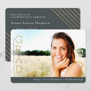 GOLD GRAD INVITATION