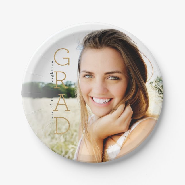 GOLD GRAD PAPER PLATE (Front)